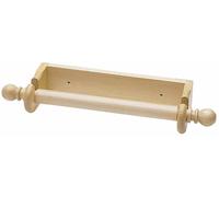 KitchenCraft Wall Mounted Kitchen Paper Towel Holder with Beech Wood Accessory