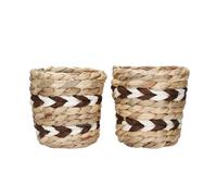 KitchenCraft Set of 2 Pieces Water Hyacinth Planters with Striped Design