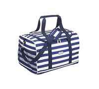 KitchenCraft "We Love Summer Extra-Large Nautical-Striped Family Cool Bag, 3 L (6.5 gal) - Navy Blue/White