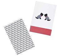 KitchenCraft 'Westie' 1% Cotton Printed Dog Tea Towels, 7 x 47 cm - Red / White / Black (Set of 2)