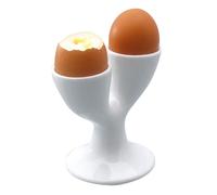 KitchenCraft Porcelain Double Egg Cup, 11 x 11 cm (4.5" x 4.5") - White