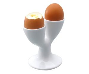KitchenCraft White Porcelain Double Egg Cups