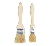 KitchenCraft Wide Wooden Basting / Pastry Brush Set (2 Pieces), Brown