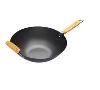 KitchenCraft World of Flavours Classic Oriental Carbon Steel 35cm Non-Stick Wok