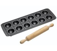 KitchenCraft World of Flavours Italian Non-Stick Ravioli Mould with Rolling Pin