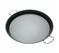 KitchenCraft World of Flavours Mediterranean 46cm Paella Pan - Black - Carbon Steel - Paella Pan