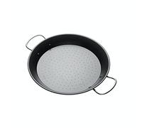 KitchenCraft World of Flavours Paella Pan, Non Stick Pan for Paella Rice and Paella Seasoning, Carbon Steel, 32 cm (13''), Black