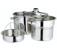 KitchenCraft World of Flavours Pasta Pot with Steamer and Al-dente Texture