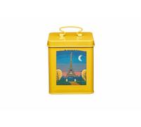 KitchenCraft World of Flavours Airtight Metal Food Storage Container, 11 x 11 x 14 cm (4.5" x 4.5" x 5.5") - Yellow
