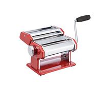 KitchenCraft World of Flavours Stainless Steel Pasta Maker Machine - Red