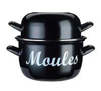 KitchenCraft World of Flavours Mediterranean Large Mussels Pot - Black