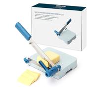 KITCHENDAO Multipurpose Cheese Slicer Cutter with Board for Arthritic and Weak Hands, Adjustable Thickness Dial for Block Cheese, Effortless Slicing, Guillotine Sausage Ham Biltong Jerky Slicer
