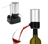 KITCHENDAO Rechargeable Electric Wine Aerator Dispenser and Wine Saver Pump, Built-in Sound Indicator, Automatic Wine Pourer with USB-C Cable, Storage Base and 2 Stoppers,Idea Gift for Wine Lovers