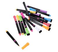 KITCHENKARATLY 16Pcs Portable LED Light Board Pens Erasable Liquid Chalk Markers for Blackboard Drawing Writing Dustless Non-toxic Water-soluble Markers with Magnetic Brush for School DIY Craft