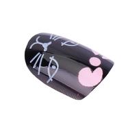 KITCHENKARATLY 24pcs Fake Nails Kit Full Cover Adhesive Nail Tips for Little Manicure Set Safe and Easy to Use C21