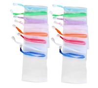 KITCHENKARATLY 30Pcs Foaming Soap Net Pouch for Bar Soap Saver with Efficient Bubble Maker and Exfoliating Mesh Suitable for Hand Wash and Shower Use Random Color
