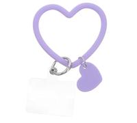 KITCHENKARATLY Heart-shaped Silicone Phone Wrist Lanyard Charm Loop Soft Antiloss Strap for Smartphones Protective Phone Case Accessory with Design Fit for Mobile Devices