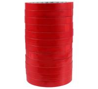 KITCHENKARATLY Packaging Sealing Tape and Tying Tape 12pcs Red Bopp 1.2cm Width for Food Storage and Market Bundling