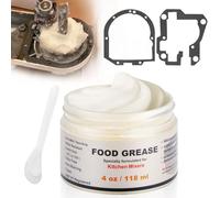 KitchenKipper 4Oz Food Grade Grease for Kitchenaid Stand Mixer, Universally Compatible with Most Stand Mixers - Equipped with Gasket & Spatula - Pack of 1 Can