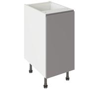 KitchenKit Flatpack J-Pull 400 Base Kitchen Cabinet 720 x 400 x 570mm (HxWxD) - Matt Dust Grey