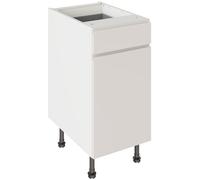 KitchenKit Flatpack J-Pull 400 Drawerline Base Cabinet 720 x 400 x 570mm (HxWxD) - Matt Light Grey
