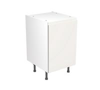 KitchenKit Flatpack J-Pull 500 Base Kitchen Cabinet 720 x 500 x 570mm (HxWxD) - Matt White