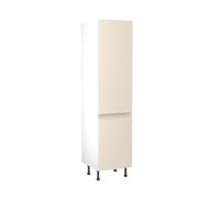 KitchenKit Flatpack J-Pull 500 Larder Cabinet 1970 x 500 x 570mm (HxWxD) - Gloss Cashmere