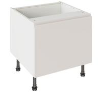 KitchenKit Flatpack J-Pull 600 Belfast Sink Base Kitchen Cabinet 455 x 600 x 570mm (HxWxD) - Gloss Light Grey
