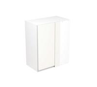 KitchenKit Flatpack J-Pull 600 Blind Corner Wall Kitchen Cabinet 720 x 600 x 330mm (HxWxD) - Matt White