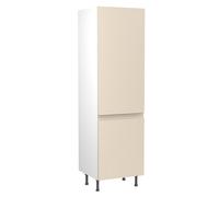 KitchenKit Flatpack J-Pull 600 Fridge & Freezer Housing 1970 x 600 x 570mm (HxWxD) - Matt Cashmere