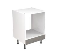 KitchenKit Flatpack J-Pull 600 Oven Base Kitchen Cabinet 720 x 600 x 570mm (HxWxD) - Matt Dust Grey