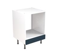 KitchenKit Flatpack J-Pull 600 Oven Base Kitchen Cabinet 720 x 600 x 570mm (HxWxD) - Matt Indigo Blue