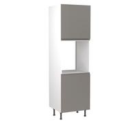 KitchenKit Flatpack J-Pull 600 Single Oven Housing 1970 x 600 x 570mm (HxWxD) - Gloss Dust Grey