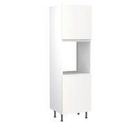 KitchenKit Flatpack J-Pull 600 Single Oven Housing 1970 x 600 x 570mm (HxWxD) - Matt White