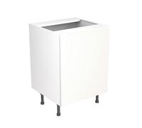 KitchenKit Flatpack J-Pull 600 Sink/Hob Cabinet 720 x 600 x 570mm (HxWxD) - Matt White