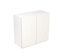 KitchenKit Flatpack J-Pull 800 Wall Kitchen Cabinet 720 x 800 x 330mm (HxWxD) - Matt White