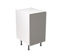 KitchenKit Flatpack J-Pull Base Cabinet 450mm - Super Gloss Dust Grey