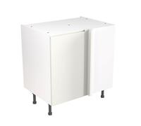 KitchenKit Flatpack J-Pull Blind Corner Base Cabinet 800mm - Ultra Matt White