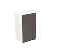KitchenKit Flatpack J-Pull Blind Corner Wall Cabinet 600mm - Super Gloss Graphite
