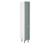 KitchenKit Flatpack Shaker 300 Larder Cabinet 1970 x 300 x 570mm (HxWxD) - Matt Sage Green