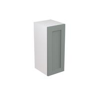 KitchenKit Flatpack Shaker 300 Wall Kitchen Cabinet 720 x 300 x 330mm (HxWxD) - Matt Sage Green