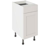 KitchenKit Flatpack Shaker 400 Drawerline Base Cabinet 720 x 400 x 570mm (HxWxD) - Matt Light Grey