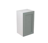 KitchenKit Flatpack Shaker 400 Wall Kitchen Cabinet 720 x 400 x 330mm (HxWxD) - Matt Sage Green