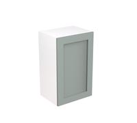 KitchenKit Flatpack Shaker 450 Wall Kitchen Cabinet 720 x 450 x 330mm (HxWxD) - Matt Sage Green