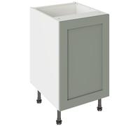 KitchenKit Flatpack Shaker 500 Base Kitchen Cabinet 720 x 500 x 570mm (HxWxD) - Matt Sage Green