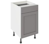 KitchenKit Flatpack Shaker 500 Drawerline Base Cabinet 720 x 500 x 570mm (HxWxD) - Matt Dust Grey