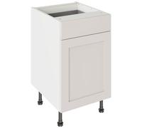 KitchenKit Flatpack Shaker 500 Drawerline Base Cabinet 720 x 500 x 570mm (HxWxD) - Matt Light Grey