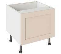 KitchenKit Flatpack Shaker 600 Belfast Sink Base Kitchen Cabinet 455 x 600 x 570mm (HxWxD) - Matt Cashmere