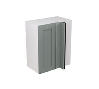 KitchenKit Flatpack Shaker 600 Blind Corner Wall Kitchen Cabinet 720 x 600 x 330mm (HxWxD) - Matt Sage Green