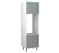 KitchenKit Flatpack Shaker 600 Double Oven Housing 1970 x 600 x 570mm (HxWxD) - Matt Sage Green